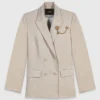 Anzugjacke mit Brosche