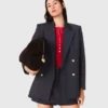 Anzugjacke mit goldenen Knöpfen