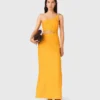 Asymmetrisches Kleid aus Leinenmischung