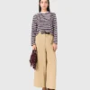 Baumwollhose mit weitem Bein
