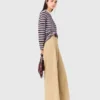 Baumwollhose mit weitem Bein