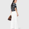 Baumwollhose mit weitem Bein