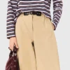 Baumwollhose mit weitem Bein