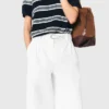 Baumwollhose mit weitem Bein