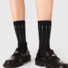 Baumwollsocken mit Strasssteinen