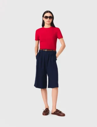 Bermudashorts aus Leinenmischung