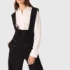 Bestickte Hose mit Hosenträgern