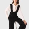 Bestickte Hose mit Hosenträgern