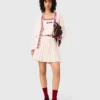 Bestickte, lange Strickjacke