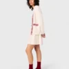 Bestickte, lange Strickjacke