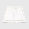Bestickte Shorts aus Leinenmischung