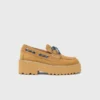 Boat-Schuhe mit Plateau aus Wildleder