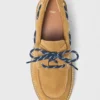Boat-Schuhe mit Plateau aus Wildleder