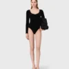 Body mit Samt- und Korsettdetails