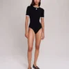 Bodysuit aus offenem Strick
