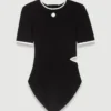 Bodysuit aus offenem Strick