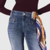 Bootcut-Jeans mit Reißverschlusstaschen