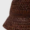 Bunter Bucket-Hut aus natürlicher Raffia