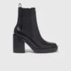Chelsea-Stiefel aus Leder mit Absatz
