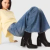 Chelsea-Stiefel aus Leder mit Absatz