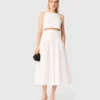 Crop-Top aus Taft mit verziertem Kragen