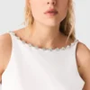 Crop-Top aus Taft mit verziertem Kragen