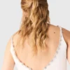 Crop-Top aus Taft mit verziertem Kragen