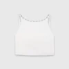 Crop-Top aus Taft mit verziertem Kragen