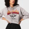 Cropped-Sweatshirt mit gesticktem Logo