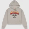 Cropped-Sweatshirt mit gesticktem Logo
