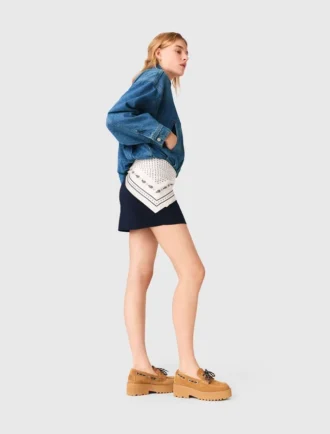 Denim-Bomberjacke