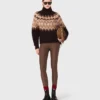 Fair-Isle-Pullover mit hohem Kragen