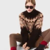 Fair-Isle-Pullover mit hohem Kragen