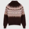 Fair-Isle-Pullover mit hohem Kragen
