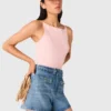 Geflochtene Jeansshorts
