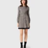 Gemustertes Plisseekleid