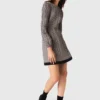Gemustertes Plisseekleid