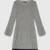 Gemustertes Plisseekleid