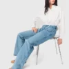 Gerade Jeans mit Ketten