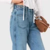 Gerade Jeans mit Ketten