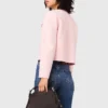 Gesteppte, kurz geschnittene Strickjacke