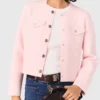 Gesteppte, kurz geschnittene Strickjacke