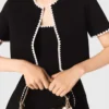 Gesteppte, kurz geschnittene Strickjacke