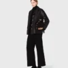 Gesteppte Lederjacke