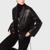 Gesteppte Lederjacke