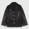 Gesteppte Lederjacke