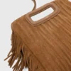 Gesteppte M Bag aus Wildleder