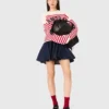 Gestreifter Pullover aus Rippstrick