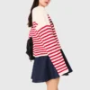 Gestreifter Pullover aus Rippstrick