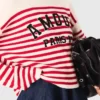 Gestreifter Pullover aus Rippstrick